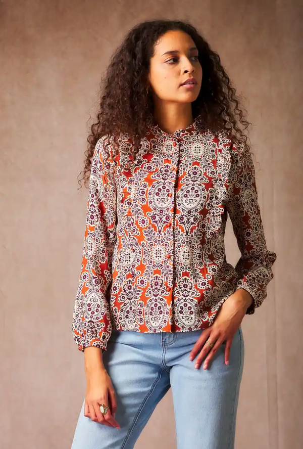 Printed Paisley Blouse