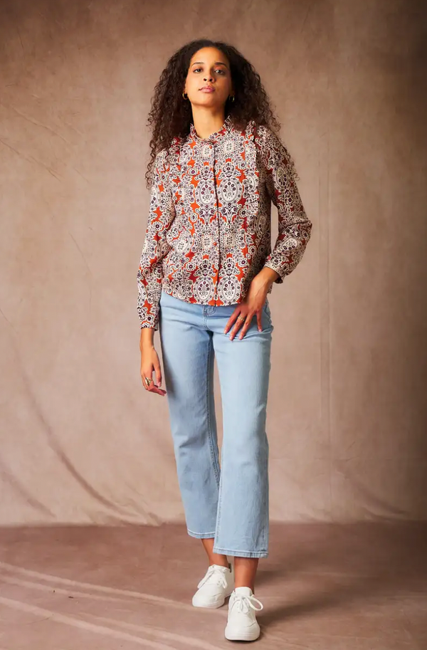 Printed Paisley Blouse