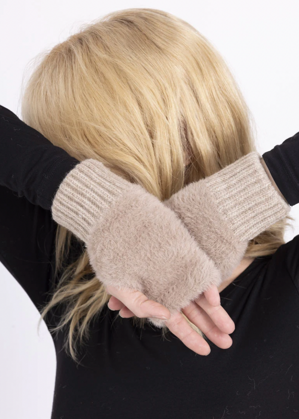 Furry Fingerless Gloves