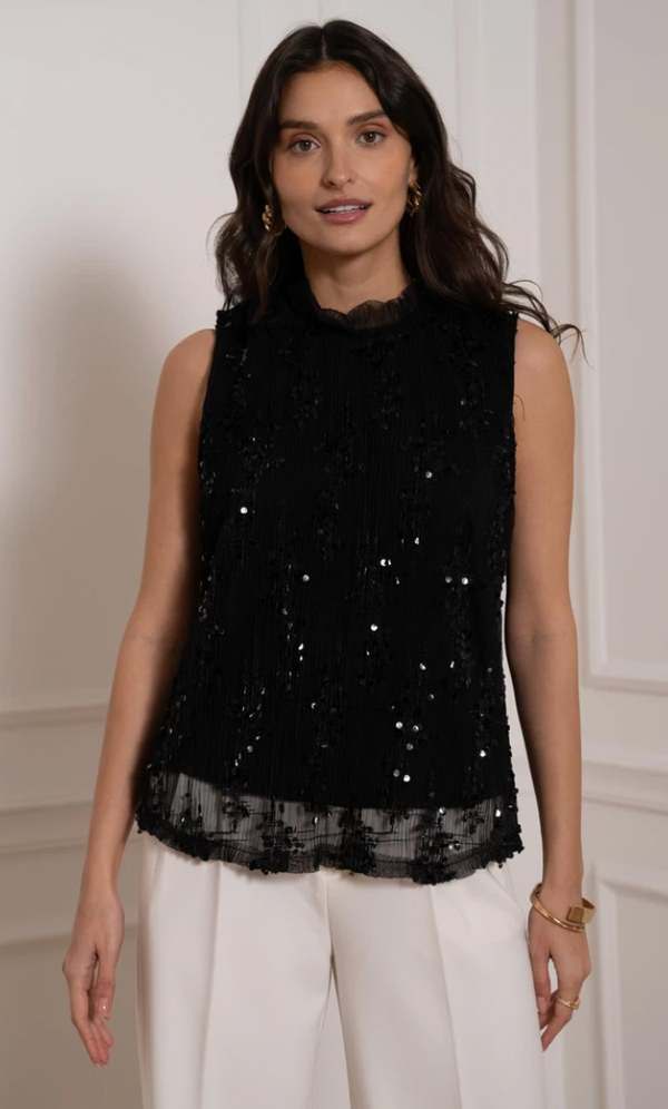 Tank Top w/Sequins Details