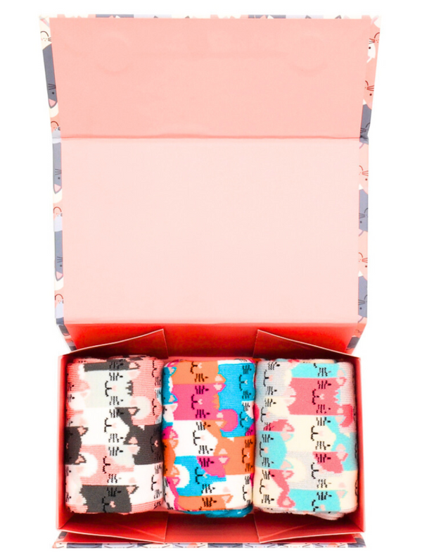 Happy Cats Socks Box