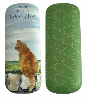 Glasses case with cat on it