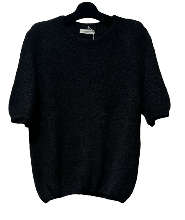 Short Sleeved Alpaca Sweater