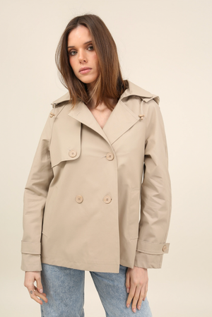 Waterproof Cream trench style jacket