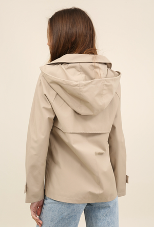 Waterproof Cream trench style jacket