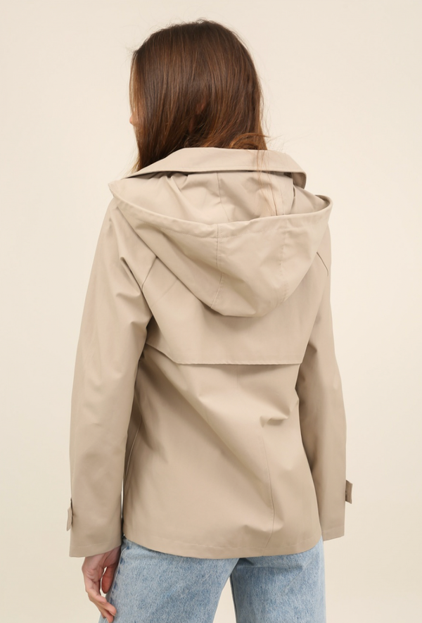 Waterproof Cream trench style jacket