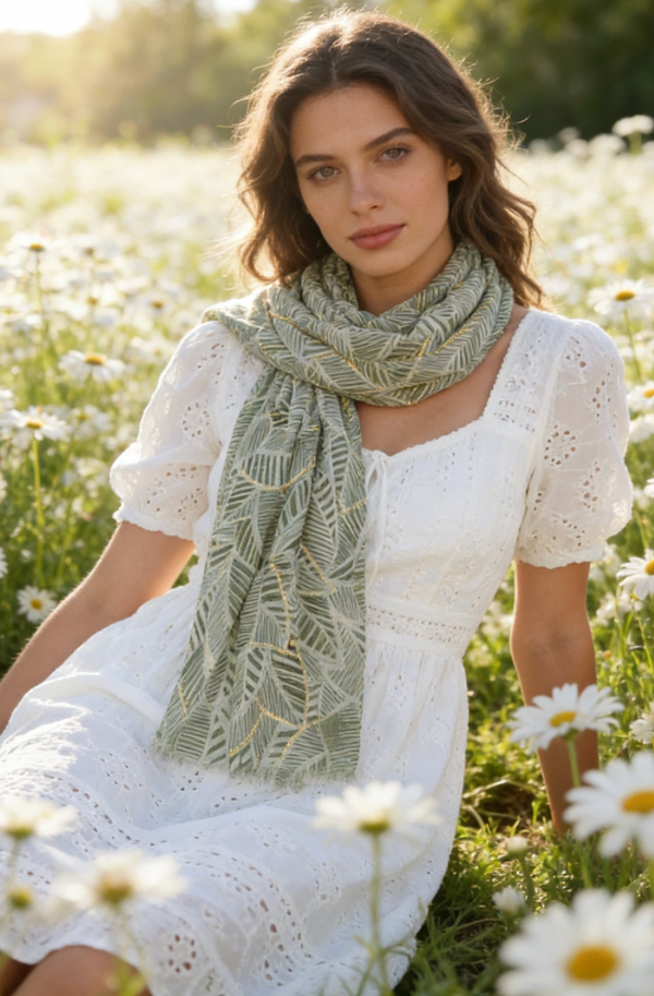 Leaf Print Scarf