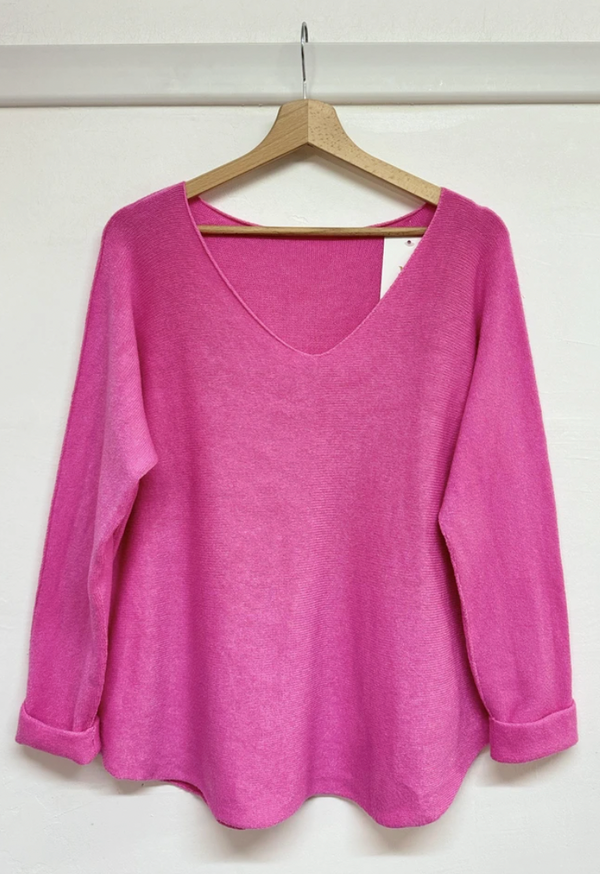 Plain V Neck Sweaters