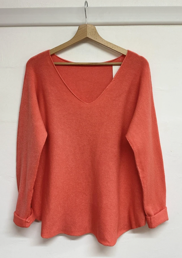 Plain V Neck Sweaters