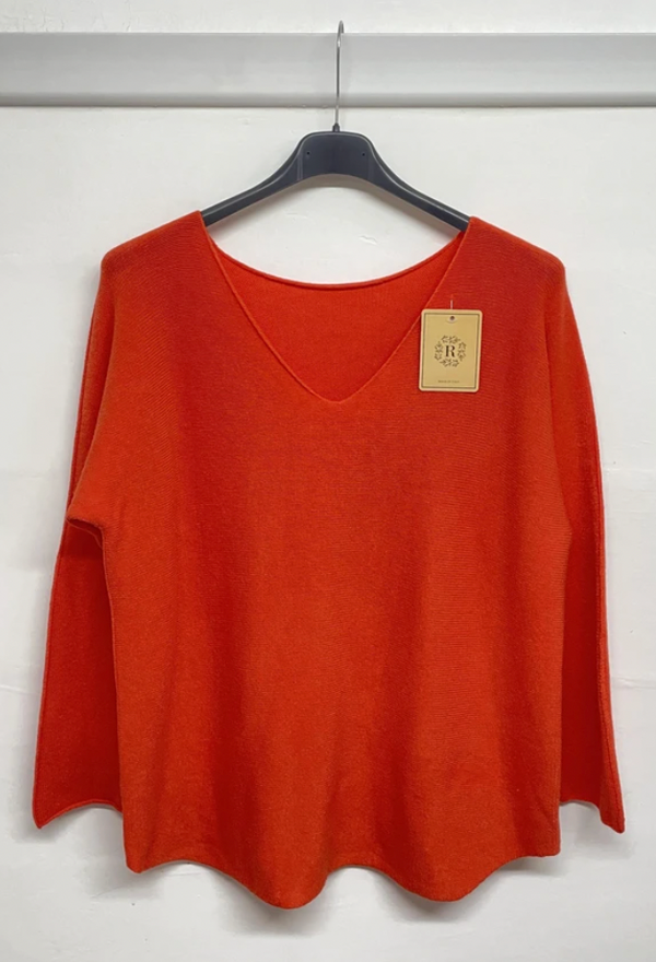 Plain V Neck Sweaters