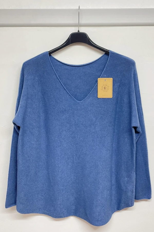 Plain V Neck Sweaters