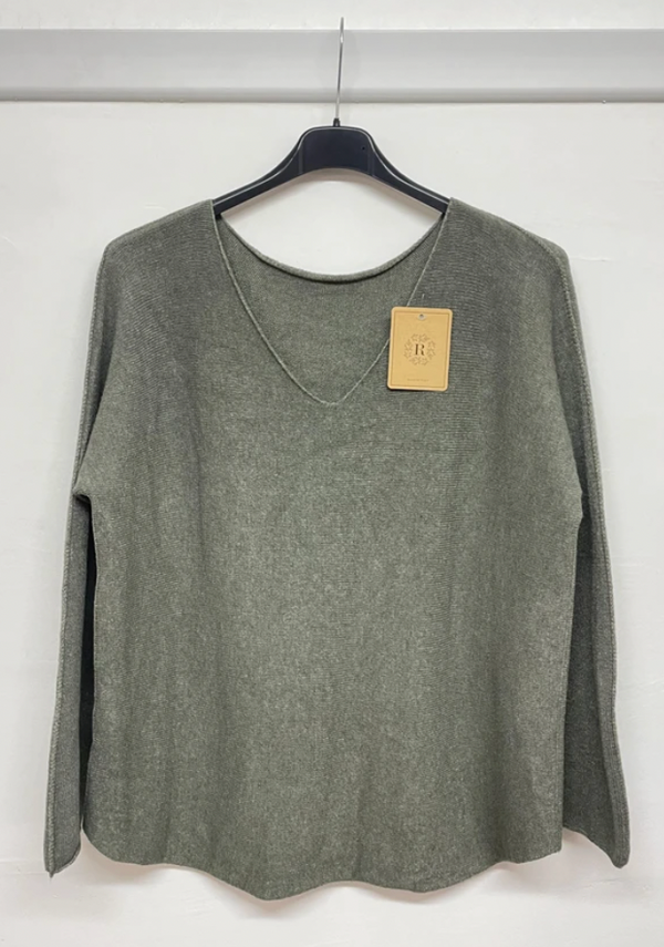 Plain V Neck Sweaters