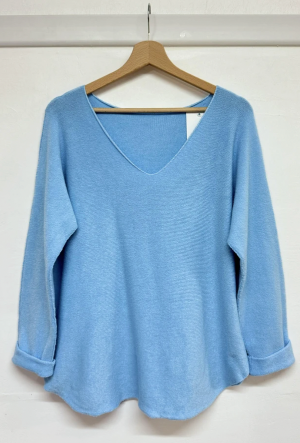Plain V Neck Sweaters