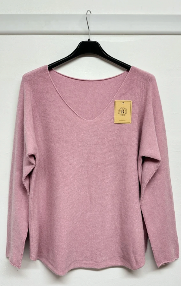 Plain V Neck Sweaters