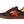 Load image into Gallery viewer, Another Trend sneaker in dark brown suede with a metallic gold heel tab, brown laces, a brown rubber sole, and a prominent orange-red embroidered cross logo on the side.
