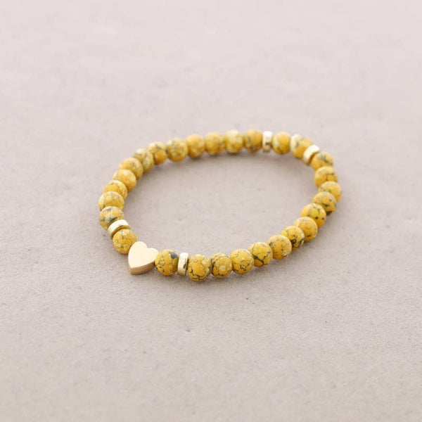 Elastic Heart Ball Bracelet