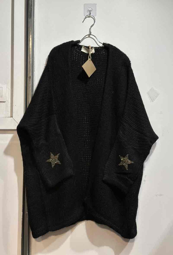 Cardigan with star motif
