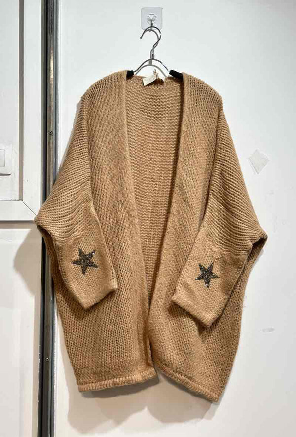 Cardigan with star motif