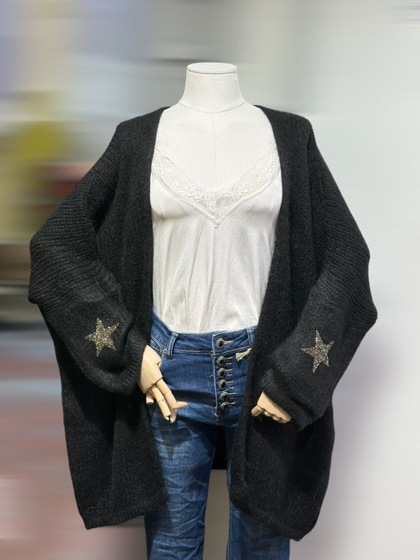 Cardigan with star motif