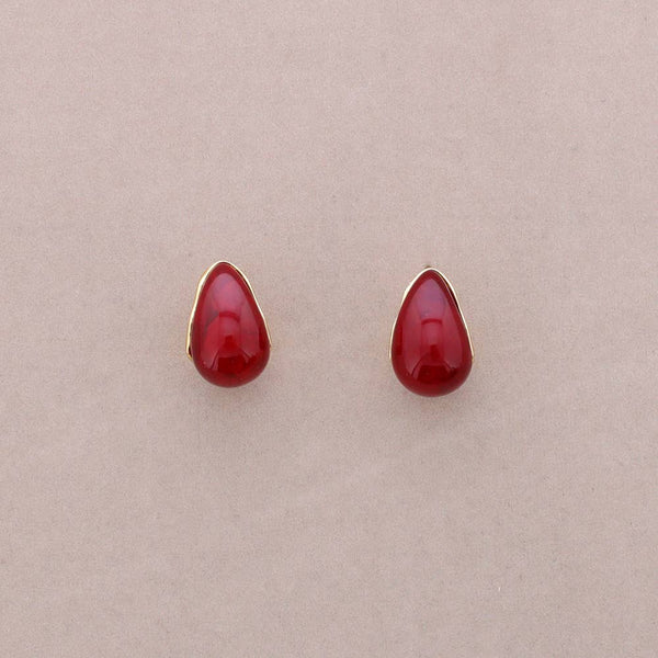 Steel Resin Drop Earrings