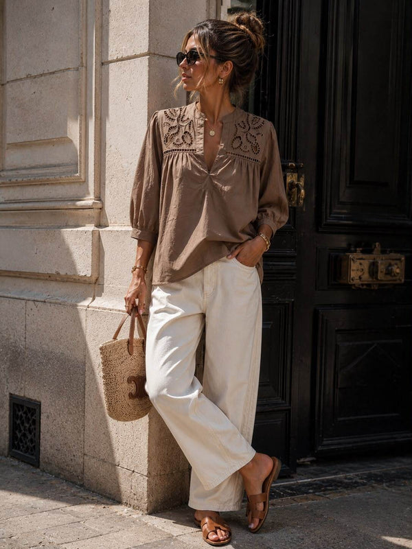Women’s Openwork Embroidered Blouse
