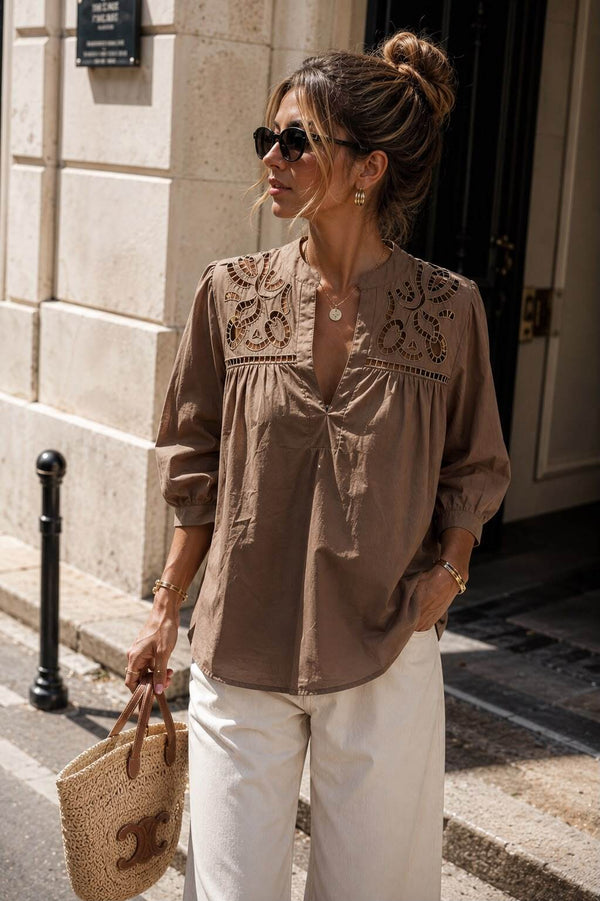 Women’s Openwork Embroidered Blouse