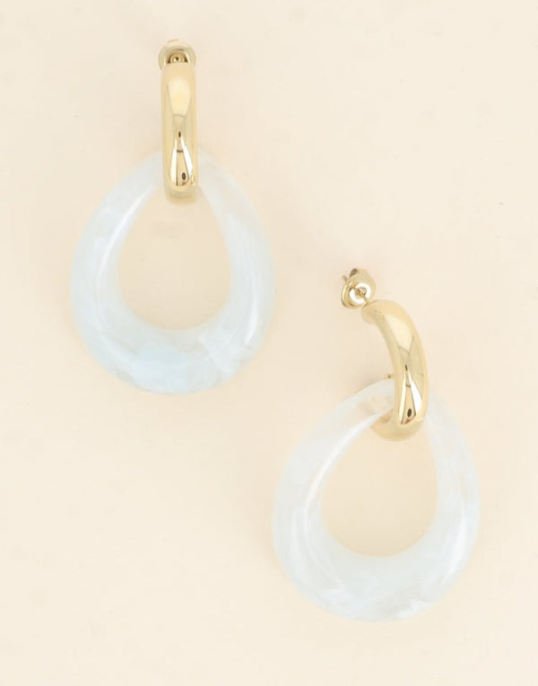 Coloured Acetate Hoop Earrings