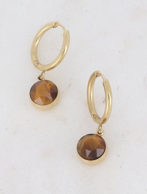 Silas Stone Hoop Earrings