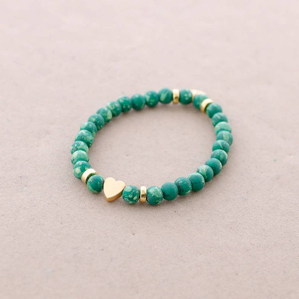 Elastic Heart Ball Bracelet