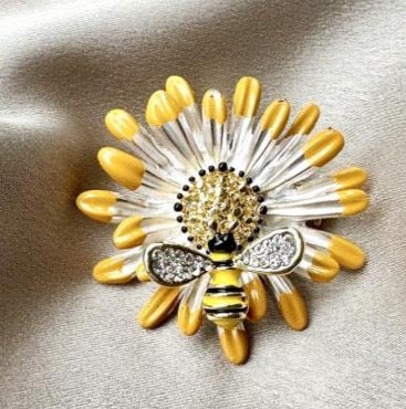 Sunflower w/Bee Broach