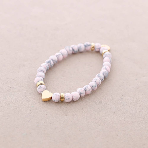 Elastic Heart Ball Bracelet