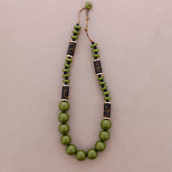 Long Resin Bead Necklace