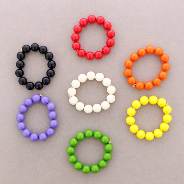 Elastic Bracelet Resin Beads 16mm