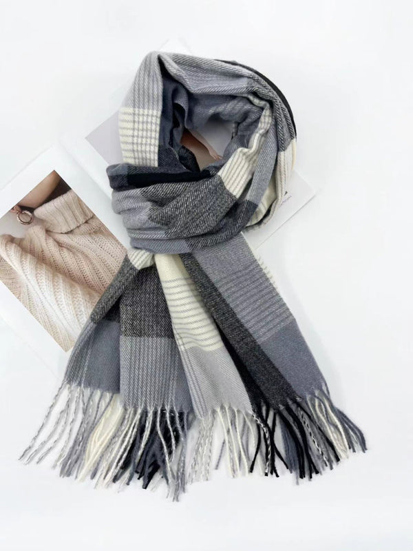 Mixed Check Scarf