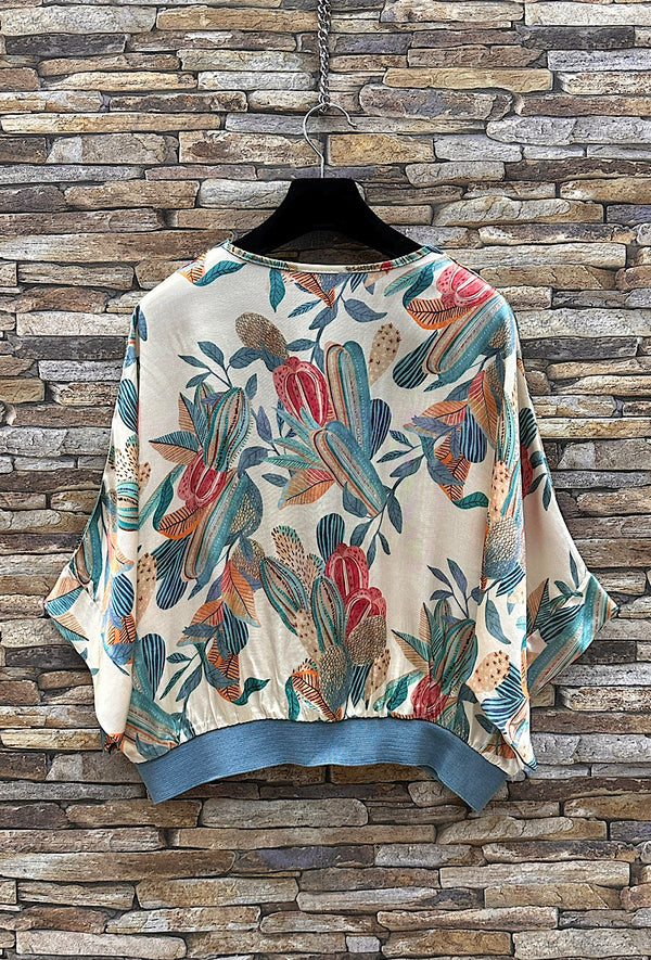 Silk Effect Printed Cardigan