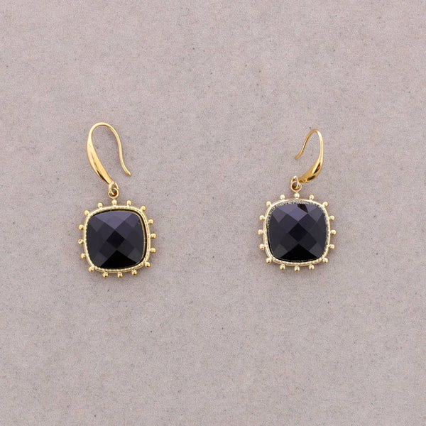Bronze Stone Dangle Earrings