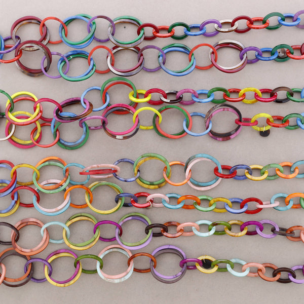Long Resin Link Necklace