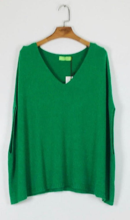 Oversized V-Neck Poncho cashmere feel