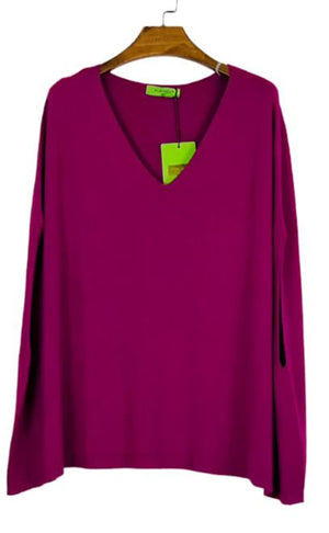 Oversized V-Neck Poncho cashmere feel