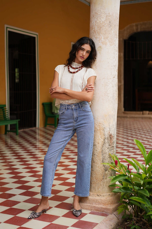 Oraije Highwaist Jeans Straight Ankle