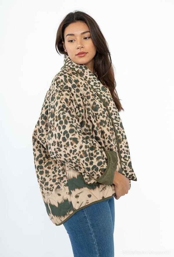 Leopard Quilted Jacket