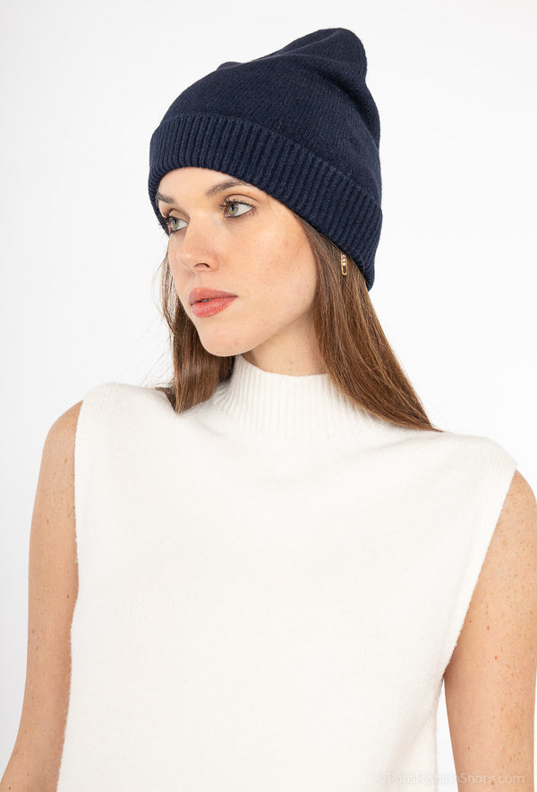 Seamless cashmere-touch beanie