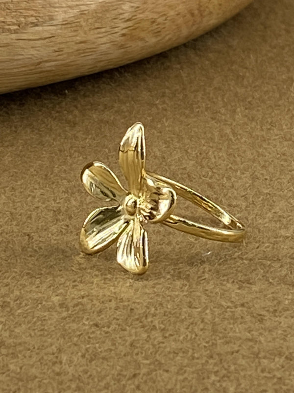 Gold Flower Dress Ring