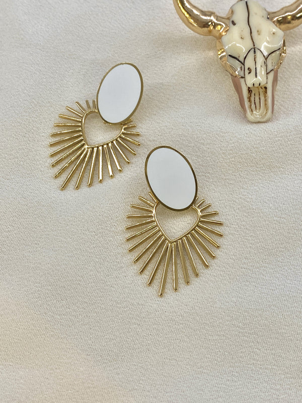 Art Deco Fanned Earrings