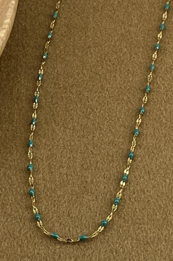 Green beaded necklace