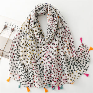 Cotton & Viscose scarf multicolour