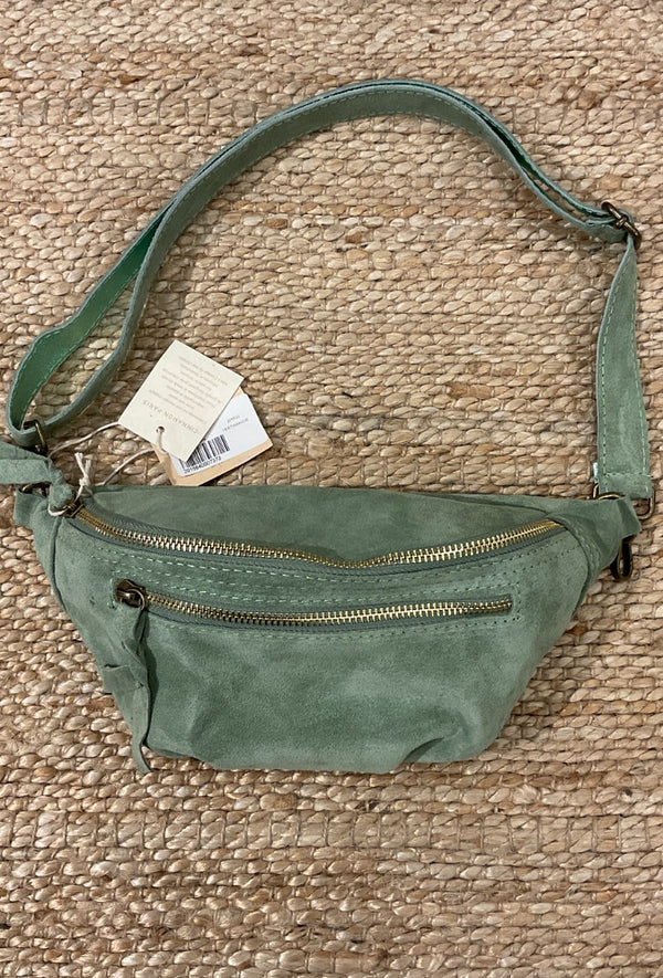 Suede Leather Pouch Bag