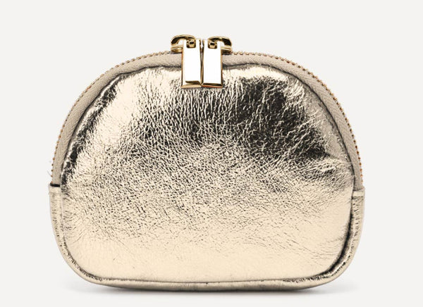 Leather Metallic Coin Purse