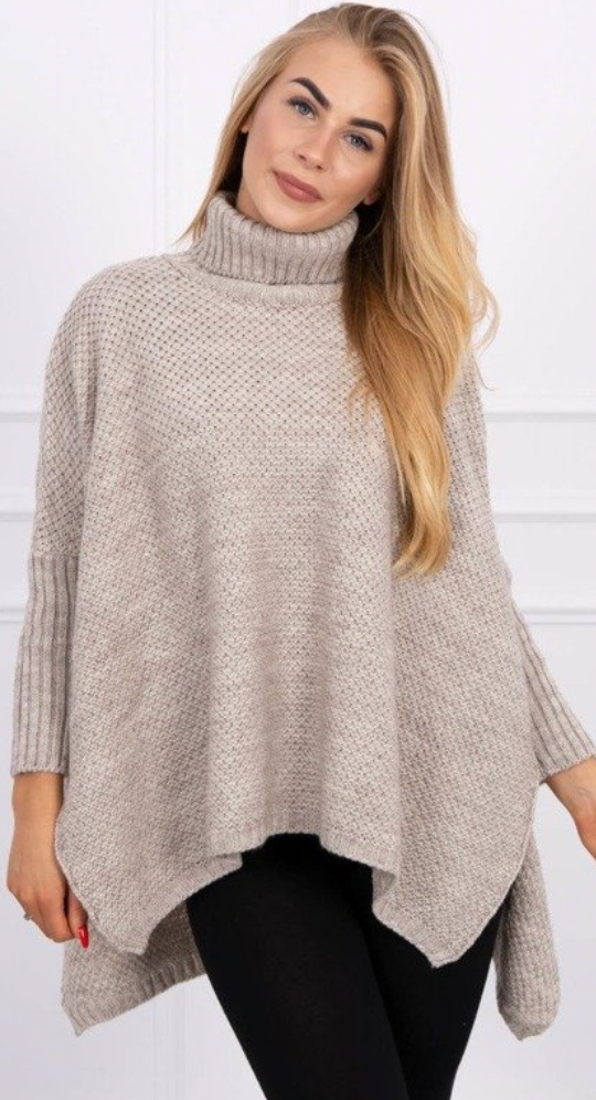 Turtleneck sweater with side slits - see colours