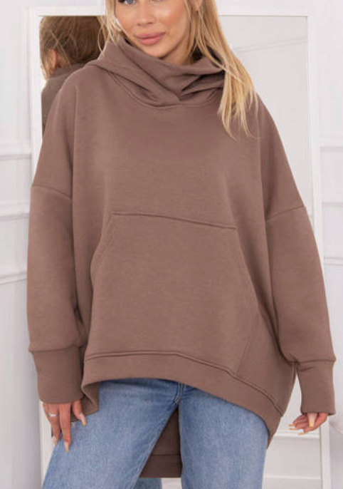 Oversized insulated hooded sweater
